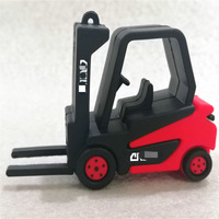 Porte-clés USB Chariot Élévateur Dessin Animé, Modèle de Machine Lourde, Camion, Cadeau Publicitaire d'Entreprise