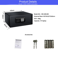 Weier xin 4mm dicker Stahl Smart Safe mit elektronischem Digital-und Zahlens chloss zur Aufbewahrung von Bargeld oder Uhren