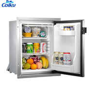 Réfrigérateur-congélateur marin à compresseur silencieux Colku DC-40 12V 24V 40L 50L avec machine à glaçons pour yacht, camping-car, intégré