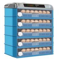 Incubateur automatique intelligent pour 500 œufs, double alimentation, batterie 50Ah 12V, système d'apport d'eau, conception à rouleaux, taux d'éclosion plus élevé