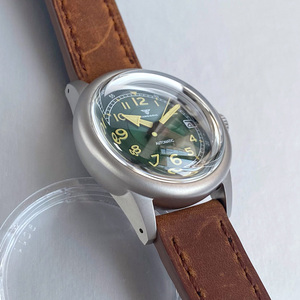 Tandorio Montre automatique pour homme 36mm bombé saphir cristal NH35 Mouvement noir vert <span class=keywords><strong>cadran</strong></span> 20ATM étanche - Product Image 4