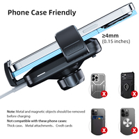 Cargador inalámbrico de coche de 15W OEM de fábrica y soporte de teléfono con cargador de ventilación de coche inalámbrico para una carga fácil