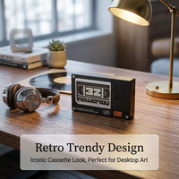 Lecteur de musique NFC rétro au design cassette 5.3, autonomie de 15 heures, rechargeable par Type-C, en matériau ABS, fabriqué au Guangdong pour la maison