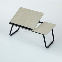 Support d'ordinateur portable pliable moderne en bois pour lit, bureau portable réglable en hauteur, mini table de bureau pour étudiants, vente en gros