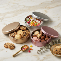 Boîte en métal vide de qualité alimentaire, écologique, avec logo personnalisé, pour bonbons, chocolats, gâteaux, emballage cadeau pour festivals et anniversaires, vente en gros