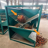 Apparatuur voor de verwerking van palmolievruchten, ontpitter en dorsmachine voor kleine palmolieplanten in India