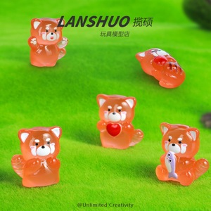 ตุ๊กตาสัตว์เรซิ่น Lanshuo รูปหมีการ์ตูน ของตกแต่งบ้านขนาดเล็ก งานฝีมือศิลปะ ของขวัญ - Product Image 3