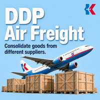 Transitaire aérien chinois DDP, consolidation de commandes multi-fournisseurs, expédition aérienne livrée en 3-5 jours, fret aérien porte-à-porte
