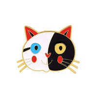 En gros, ensemble de pin's en émail en métal personnalisés, motifs chat mignon et dessin animé, badges broches pour la décoration de vêtements et de sacs à dos
