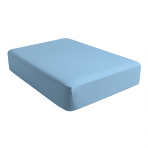 Sábana Ajustable 100% Algodón Azul Claro Italiana King 180x200cm - Product Image 3