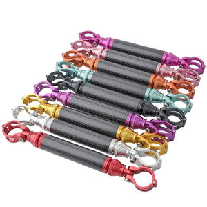 Manillar Plegable de Aleación de Aluminio y Fibra de Carbono con Barra Transversal, Soporte para Teléfono, Varilla Telescópica para Brompton 412, Manillar Swallow - Product Image 1