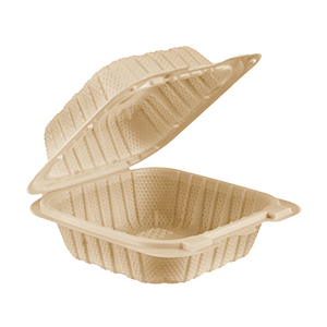 Bán buôn bao bì thực phẩm dùng một lần phân hủy sinh học lấy đi container thực phẩm 6 inch lò vi sóng vỏ sò Hộp Ăn Trưa cho nhà hàng - Product Image 3