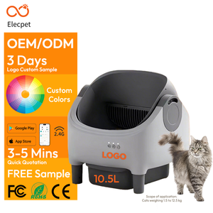 Elecpet-Caja de arena automática para gatos, gran inodoro de autolimpieza con bandeja de arena y alfombrilla para venta al por mayor, inodoro para gatos, 2025 - Product Image 1