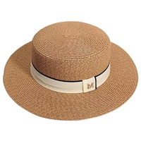 Personnalisé en gros été plat haut chapeau de paille classique Vintage Design naturel pour hommes femmes pour la plage soleil pêche activités de plein air