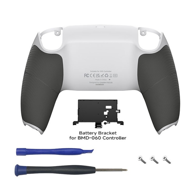 Suitable for PS5 Controller Dual Color Anti slip Bottom Shell Replacement Design, Supporting BDM-010/020/030/040/050/060 Models