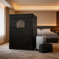 Tente de sauna vapeur portable pour 2 personnes, kit complet avec générateur de vapeur, chaises pliantes pour appartement, extérieur, maison, hôtel, piscine, spa