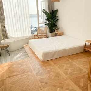 Parquet hecho a mano multicapa de Versalles de Francia, suelos de madera maciza de 15/3mm, suelo de madera compuesto cuadrado revuelto - Product Image 4