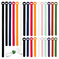Attaches-câbles réutilisables multi-usages réglables de 4, 6, 8 et 10 pouces, organisateurs de câbles à boucles auto-agrippantes