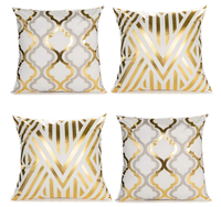 Housse de coussin décorative de luxe carrée, 100% polyester 180 g/m², lavable, avec fermeture éclair