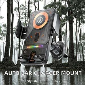 Wireless Auto-Clamping Car Charger Fast Charging 15W Output Power Multi-Function Integrated Phone <b>Holder</b> Mount for <b>iPhone</b> - Product Image 2