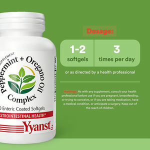 Huile d'origan et huile de menthe poivrée de haute qualité en gélules – Soulage les douleurs, combat les bactéries inflammatoires, soulage les maux de tête et les nausées - Product Image 3