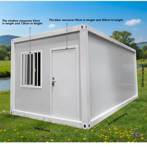 CE DDP 20ft Steel Traditional Rectangle Container <b>House</b> Breathable Sandwich Panel Detachable <b>Prefab</b> Villa Camping Home Hotel - Product Image 2