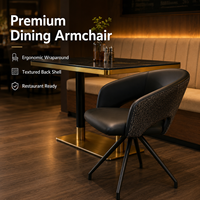 Juego de Comedor Moderno para Restaurante con Cubierta de Mármol y Estructura de Grado Comercial - Asientos de Lujo para Cafetería, Hotel, Bistro