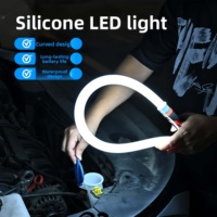 Lampe de travail LED portable en silicone hautement élastique et flexible, rechargeable, testée à plus de 20 000 flexions, pour coffre de voiture et urgences extérieures