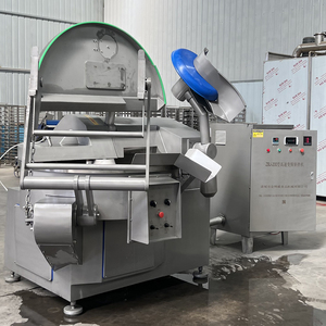 Aimeida Hachoir à viande multifonctionnel automatique en acier inoxydable 304, triphasé 380V, à lames courbes, 6 lames, capacité de 300 kg - Product Image 1