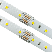Connecteur de borne sans soudure pour bande led SMD, 12mm, 2 broches