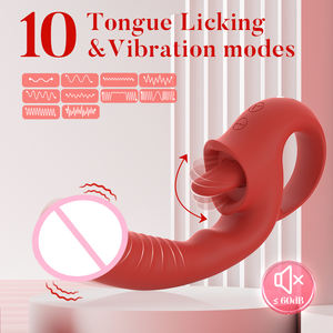 Vibrateur clitoridien puissant <span class=keywords><strong>2</strong></span> en 1 à succès, 10 modes, rechargeable par USB, étanche, double moteur, ventouse pour lécher les femmes - Product Image 3