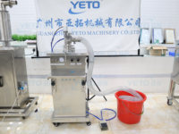 Machine de remplissage pneumatique à piston YETO pour crèmes cosmétiques, pâtes épaisses, lotions et savons liquides, capacité de 100 à 1000 ml