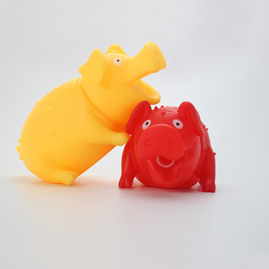 Jouet pour animaux de compagnie en forme de cochon à picots, jouet à mâcher en PVC pour soulager le stress, utilisation en intérieur, couleur aléatoire - Product Image 3