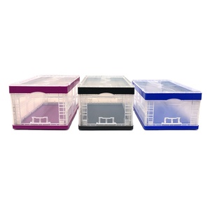 Industrial warehouse stack stackable plastic storage box crate folding box pp plastic foldable box