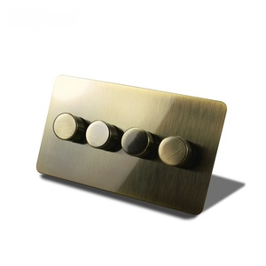 Retro EU kim loại Bảng điều chỉnh tường chuyển đổi Dimmer chuyển đổi ổ cắm, Bronzed Antique thép không gỉ Đức pháp chuyển đổi, Dimmer có thể chuyển đổi - Product Image 1