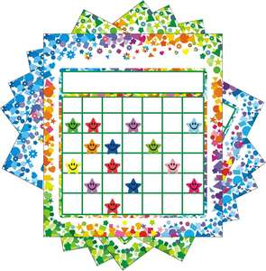Tabla de incentivos para el aula de 80 hojas, 2400 pegatinas de estrellas de colores, tabla de recompensas para niños, estudiantes, uso doméstico y educativo - Product Image 5