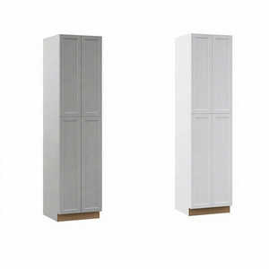 American Contemporary Framed Panel Doors Tall Solid Wood <b>Kitchen</b> <b>Pantry</b> Cupboards Cabinet - Product Image 1