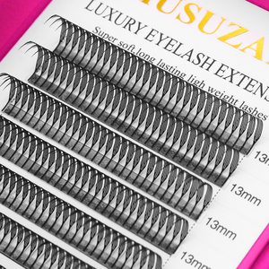 XIUSUZAKI Neu eingetroffen: Handgefertigte 12-reihige koreanische PBT Premade Volume Fans – Anime Comic Spire Lash, federleicht und weich für dunkle, matte Wimpern - Product Image 3