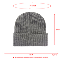 Promotion Bonnet en tricot épais en gros, bonnet de pêcheur, logo brodé personnalisé, bonnet d'hiver en acrylique épais pour femmes et hommes