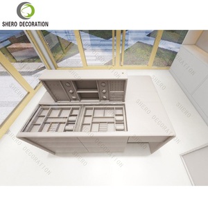 Juego de muebles de tienda de madera personalizable, escaparate de exhibición de tienda de maquillaje de diseño moderno para mejora de tienda de cosméticos - Product Image 3