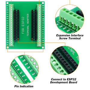Carte d'extension ESP32 originale 38 broches avec CPU double cœur et WiFi sans fil, version originale - Product Image 2