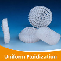 Support de filtration MBBR en HDPE vierge à biofilm rapide 0,94-0,97 g/cm³ pour le traitement des eaux en aquaculture