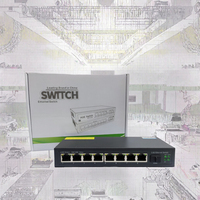 Switch PoE no administrado de 8 puertos 2.5G + enlace ascendente SFP de 10G apilable para cámara IP/WiFi Plug and Play AP-7018-2.5G