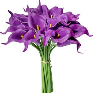 QIMU Handmade Artificial Calla Lily Bouquet with Flexible Iron <strong>Wire</strong> Stems-Valentine's Day DIY <strong>Floral</strong> Arrangement Supplies - Product Image 4