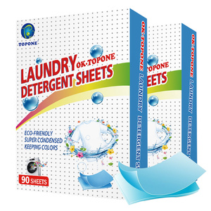 Topone Laundry Machine Detergent Soap OEM Laundry Detergent Sheet