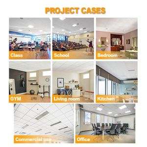 Plaque de plafond acoustique en fibre minérale de 12 mm/14 mm d'épaisseur, forme carrée, avec trous perforés, ignifuge, pour usage de bureau - Product Image 2