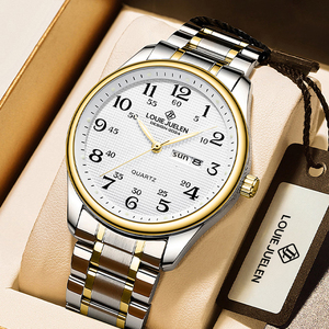Montres en gros étanches 3 ATM, 40,5 mm, lumineuses, à grands chiffres, à quartz, pour personnes âgées et couples - Product Image 2