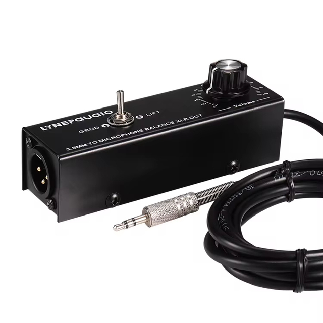 3.5mm Stereo Conversion Microphone Level Balanced Signal XLR Interface Output Mixer To Eliminate Current Sound