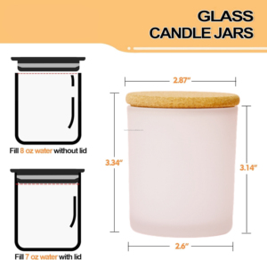 <span class=keywords><strong>Bocaux</strong></span> à bougies en verre givré de 10 oz avec couvercles en liège |   Expédition rapide en 10 jours, faible MOQ, couleur et logo personnalisés - Product Image 2