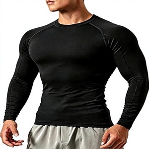 Men's Compression Long Sleeve Performance Shirt Premium Quick Dry Compression Base <b>Layer</b> <b>Top</b> Men's Athletic Compression Training - Product Image 1
